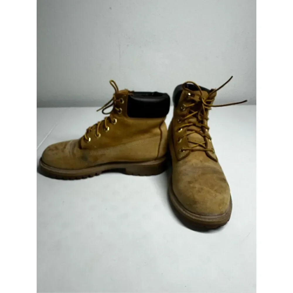 Timberland 6 Inch Boots 12909 Wheat Nubuck Premium Waterproof Men's Sz 5 M - Picture 6 of 12